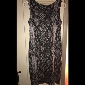 Nine West snake print soft knee dress